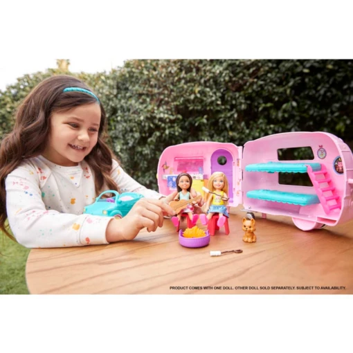 MATTEL Barbie Club Chelsea Camper -Children Toys Store Barbie Toys Camper Playset Chelsea Doll Toy Car Accessories 02busybeetoys.net