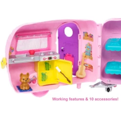 MATTEL Barbie Club Chelsea Camper -Children Toys Store Barbie Toys Camper Playset Chelsea Doll Toy Car Accessories 03busybeetoys.net