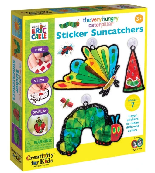 The Very Hungry Caterpillar Sticker Suncatchers -Children Toys Store CREATIVITY FOR KIDS eric carle very hungry caterpillar sticker suncatcher BUSY BEE TOYS