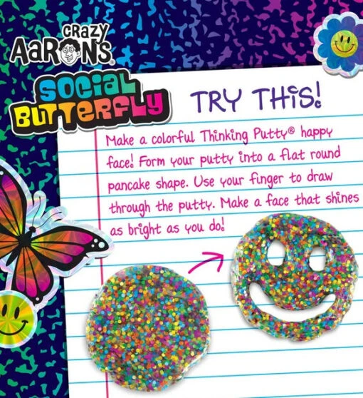 Social Butterfly Thinking Putty -Children Toys Store Crazy aaron social butterfly TF020 1 busy bee toys