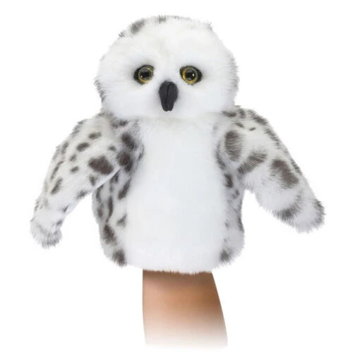 Folkmanis Little Snowy Owl Puppet -Children Toys Store Folkmanis snowy owl puppet 2236 busy bee toys