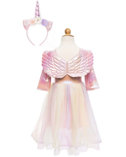 Great Pretenders Alicorn Dress With Wings & Headband, White, Size 3-4 -Children Toys Store Great pretender alicorn dress with wings headband 31013 02 busybeetoys.net