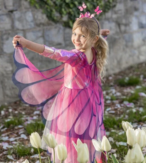 Great Pretenders Butterfly Twirl Dress With Wings, Pink, Size 3-4 -Children Toys Store Great pretender butterfly twirl dress size 3 4 busybeetoys.net