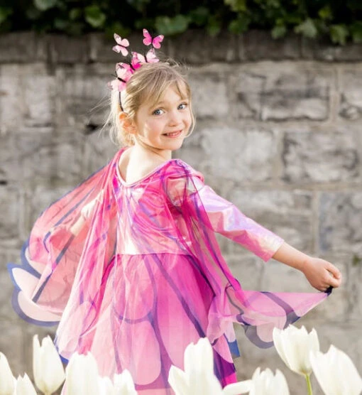 Great Pretenders Butterfly Twirl Dress With Wings, Pink, Size 3-4 -Children Toys Store Great pretender butterfly twirl dress size busybeetoys.net