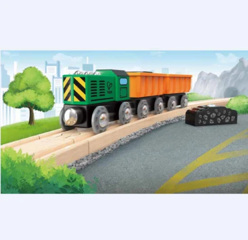 Hape Diesel Freight Train -Children Toys Store Hape Diesel Freight train 3718 busybeetoys.net