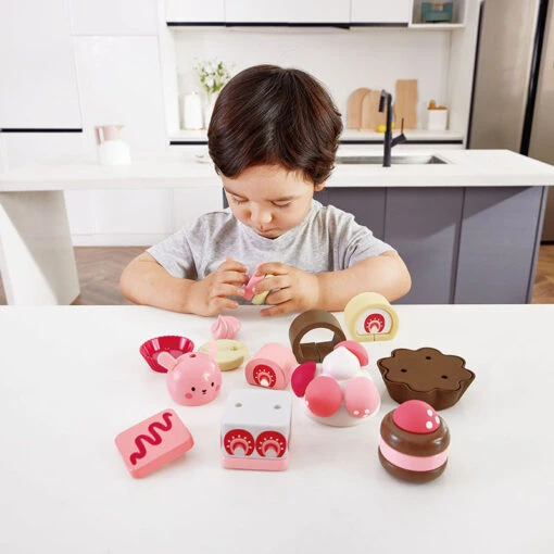 Hape Strawberry Dessert Set -Children Toys Store Hape strawberry dessert play food set E3194 busybeetoys.net