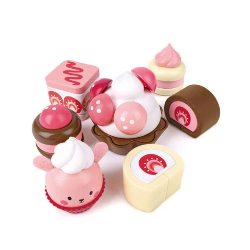 Hape Strawberry Dessert Set -Children Toys Store Hape strawberry dessert play food set E3194 1 busybeetoys.net