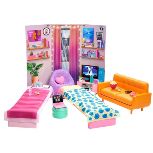 MATTEL Barbie Big City Big Dreams Dorm Room Playset -Children Toys Store Mattel Barbie Big City Big Dreams Dorm Room Playset With Furniture Accessories 3 7 Years.busybeetoys.net