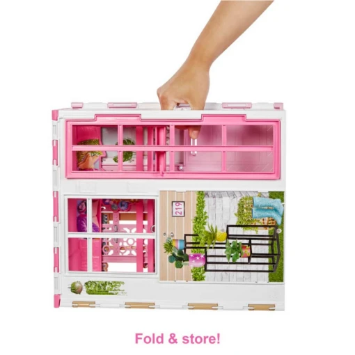 MATTEL Barbie 2-Level Doll House Playset -Children Toys Store Mattel Barbie dollhouse 2 levels 4 play areas 02 busybeetoys