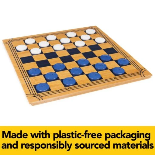 SPIN MASTER Mindful Classics Chess & Checkers -Children Toys Store Mindful classics checkers wooden busy bee toys