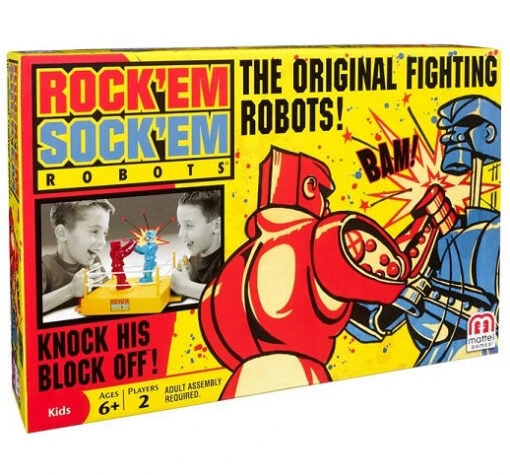 MATTEL Rock'em Sock'em Robots Game -Children Toys Store Rockem sockem robot classic game busybeetoys.net