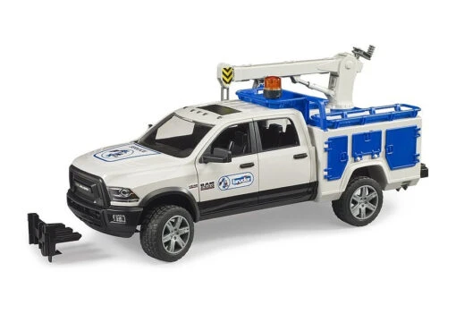 Bruder RAM 2500 Service Truck With Rotating Beacon Light -Children Toys Store bruder 02544 Ram service truck withrotatingbeaconlight busybeetoys