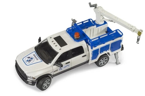 Bruder RAM 2500 Service Truck With Rotating Beacon Light -Children Toys Store bruder 02544 01 Ram service truck withrotatingbeaconlight busybeetoys