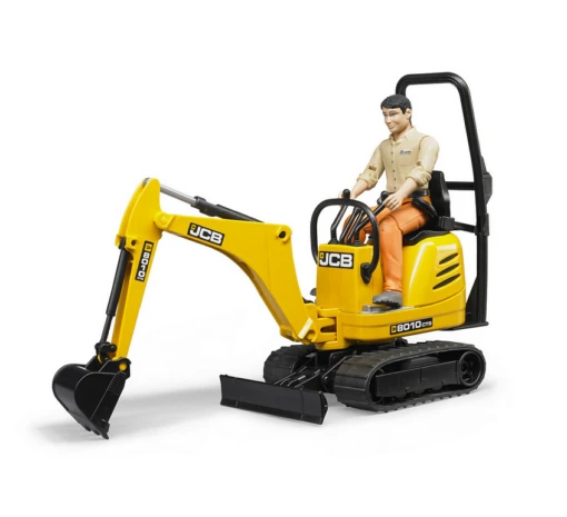 Bruder JCB Micro Excavator 8010 CTS And Construction Worker -Children Toys Store bruder jcb excavator busy bee toys