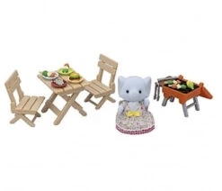 Elephant Girl's BBQ Picnic Set -Children Toys Store calico critters bbq set busybeetoys