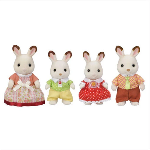 Chocolate Rabbit Family -Children Toys Store calico critters chocolate rabbit family busybeetoys