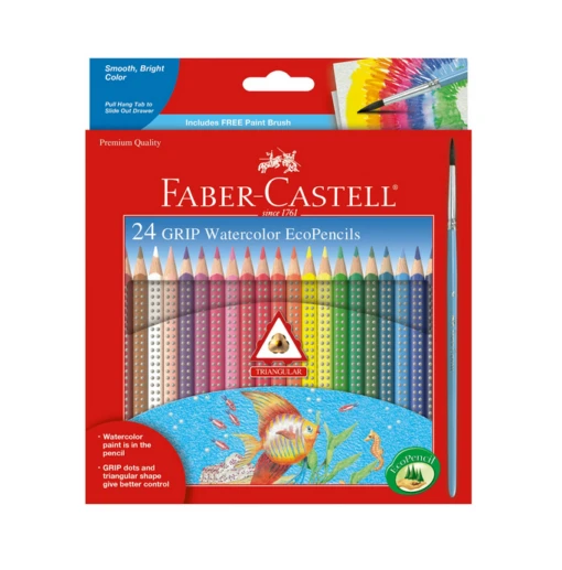 Faber-Castell 24ct Watercolor Grip EcoPencils -Children Toys Store cee3a8bf08d450e2763156d73c897ebb