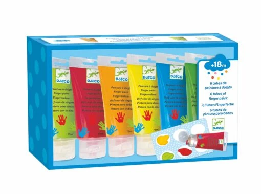 Djeco Bright Palette Finger Paint Set -Children Toys Store dj08860