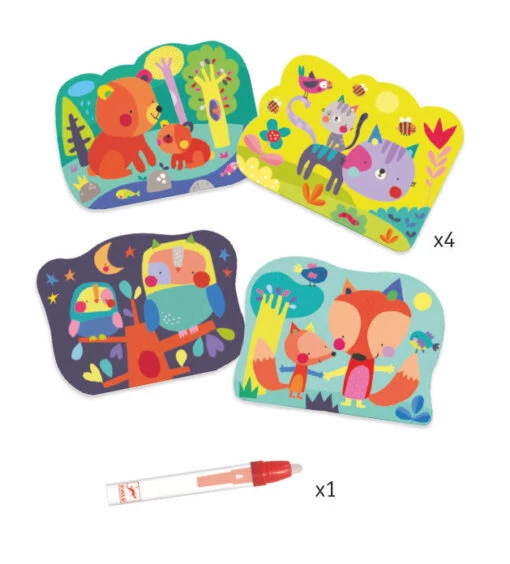 Djeco Hidden Woods Paint With Water Set -Children Toys Store dj09064c