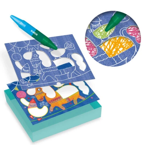 Djeco Color Stop Stencil Art Kit -Children Toys Store djeco ColorStopFabulousStencilKit 01 busybeetoys