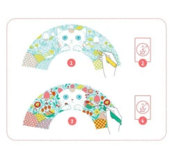 Djeco DIY Koneko Fan -Children Toys Store djeco DIY Koneko Fan coloring folding fan DJ07949 3 busybeetoys