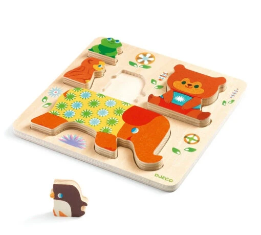 Djeco WoodyPile Wooden Puzzle -Children Toys Store djeco WoodyPile Wooden Puzzle toddler puzzle DJ01056 busybeetoys