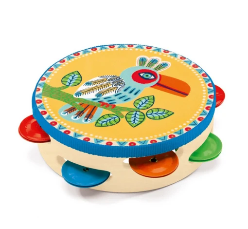 Djeco Animambo Tambourine -Children Toys Store djeco animambo tambourine busy bee toys