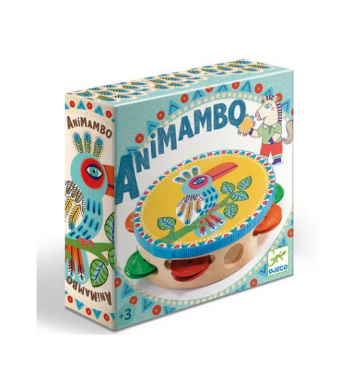 Djeco Animambo Tambourine -Children Toys Store djeco animambo tambourine pkg busy bee toys