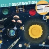 Djeco Space 200 Pc Observation Jigsaw Puzzle + Poster + Booklet -Children Toys Store djeco solar system puzzle busybeetoys