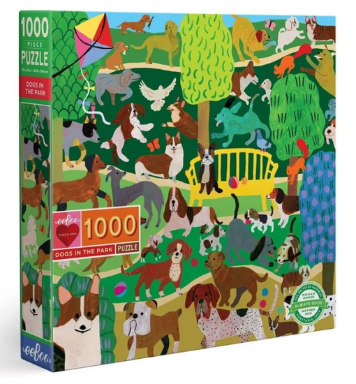 Eeboo Dogs In The Park 1000 Pc Square Puzzle -Children Toys Store