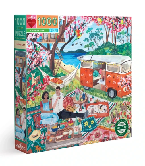 Eeboo Camper Life 1000pc Puzzle -Children Toys Store eeboo camper life puzzle box busy bee toys