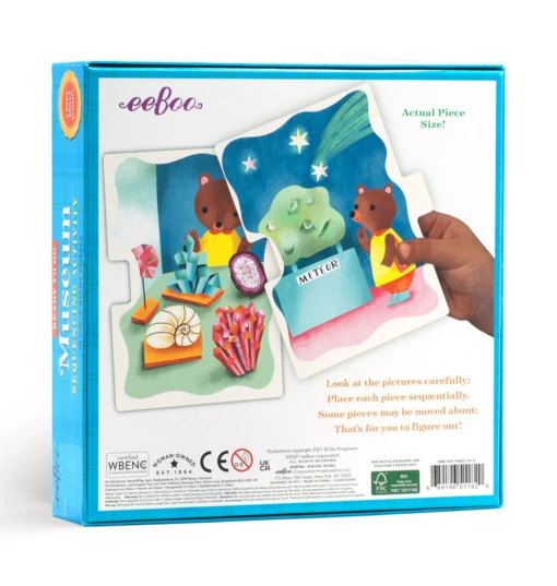 Eeboo Ready To Go Puzzle - Museum Sequencing Activity -Children Toys Store eeboo museum sequencing back busy beetoys