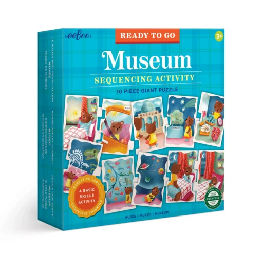 Eeboo Ready To Go Puzzle - Museum Sequencing Activity -Children Toys Store eeboo museum sequencing busy beetoys