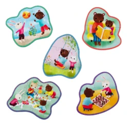 Eeboo Together Time 5 Progressive Puzzles -Children Toys Store eeboo together time progressive puzzle busy bee to