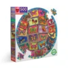 Eeboo Vintage Butterflies 500 Pc Round Puzzle -Children Toys Store eeboo vintage butterflies busy bee toys