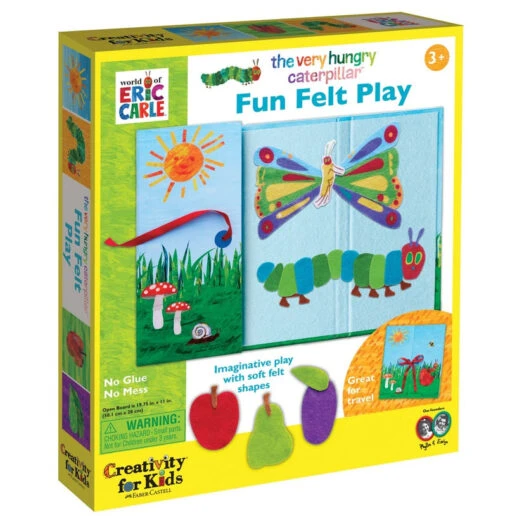 The Very Hungry Caterpillar Fun Felt Play -Children Toys Store faber castell the very hungry caterpillar fun felt play eric carle 6373000 busybeetoys