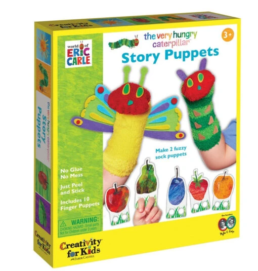 The Very Hungry Caterpillar Story Puppets -Children Toys Store faber castell the very hungry caterpillar story puppet eric carle 6373000 busybeetoys