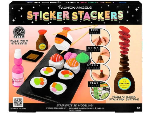 Sticker Stackers: Sushi -Children Toys Store fashion angels sticker stackers sushi busybeetoys