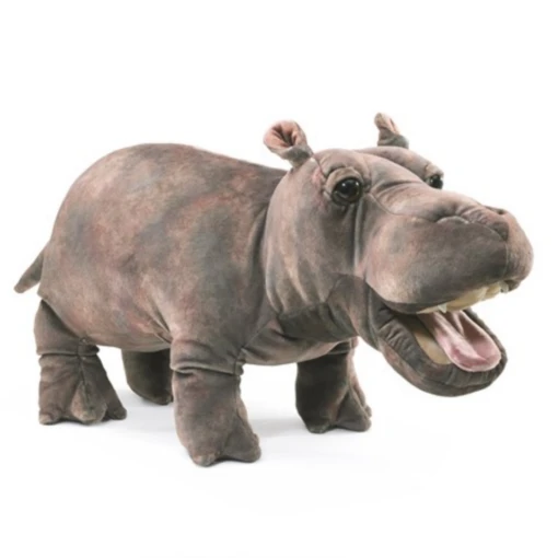 Folkmanis Baby Hippo Puppet -Children Toys Store folkmanis baby hippo puppet busybeetoys 3165