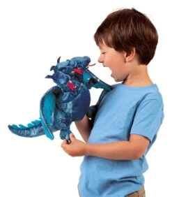 Folkmanis Blue Three-Headed Dragon Puppet -Children Toys Store folkmanis full body 3 headed dragon use busybeetoy