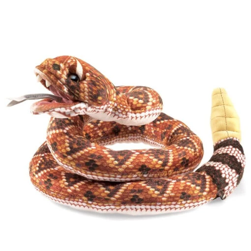 Folkmanis Rattlesnake Puppet -Children Toys Store folkmanis rattkesnake puppet busybeetoys