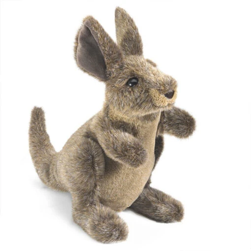 Folkmanis Small Kangaroo Puppet -Children Toys Store folkmanis 3170 small kangaroo hand puppet busybeetoys