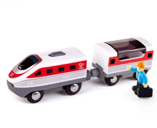 Hape Intercity Battery Powered Train Set -Children Toys Store hape Intercity Battery Powered Train Set busybeetoys