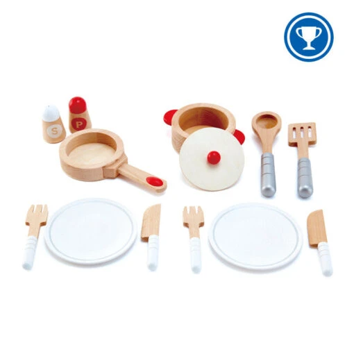 Hape Cook & Serve Set -Children Toys Store hape cook and serve set e3150 1 busybeetoys doyles