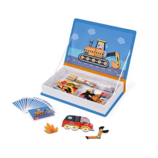 Janod Racers Magneti'Book -Children Toys Store janod racers magnetibook open busybeetoys