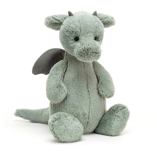 JELLYCAT Medium Bashful Dragon -Children Toys Store jellycat bashful dragon bah2dgn busybeetoys doyles