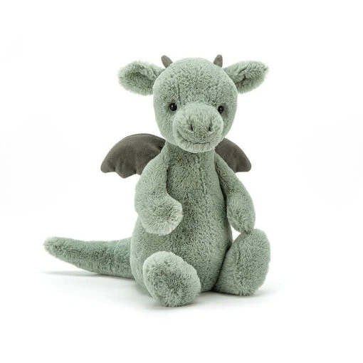 JELLYCAT Medium Bashful Dragon -Children Toys Store jellycat bashful dragon busybeetoys