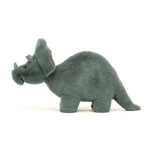 JELLYCAT Mini Fossilly Triceratops -Children Toys Store jellycat fossilly triceratops side busy bee toys