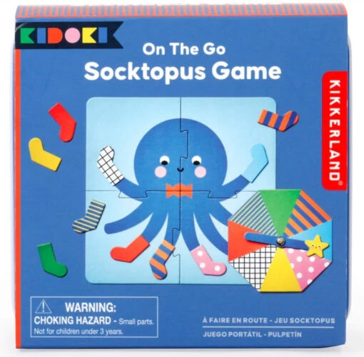 KIKKERLAND On The Go Socktopus Game -Children Toys Store kikkerland On the Go socktopus Game 01 busy bee toys