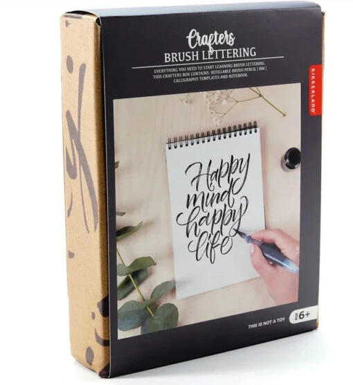 KIKKERLAND Brush Lettering Kit -Children Toys Store kikkerland brush lettering Kit 02 busybeetoys